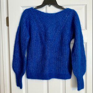 Sezane Royal Blue Wool and Mohair Sweater - Size XS